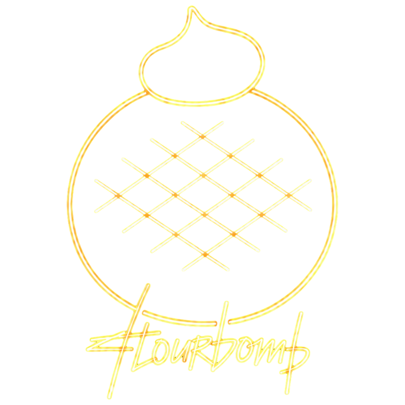 FLOURBOMB neon logo